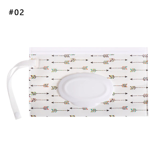 EVA Baby Wet Wipe Pouch Portable Wipes Holder Case Flip Cover Snap-Strap Reusable Refillable Cosmetic Pouch Useful Tissue Box