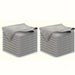 Two stacks of grey microfibre cleaning cloths, 10 pack