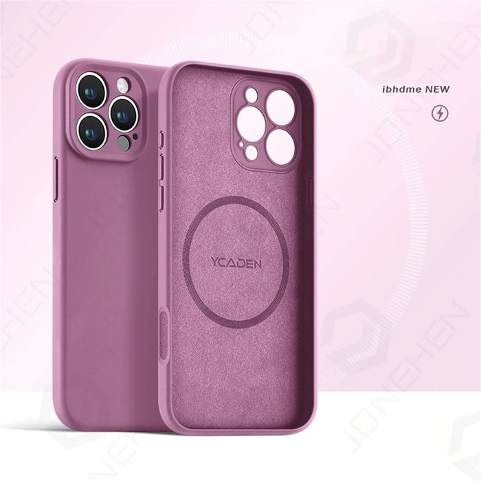 For Magsafe Liquid Silicone Original Case For iPhone 16 15 14 Plus 13 12 17 18 Pro Max Magnetic Wireless Charge Shockproof Cover