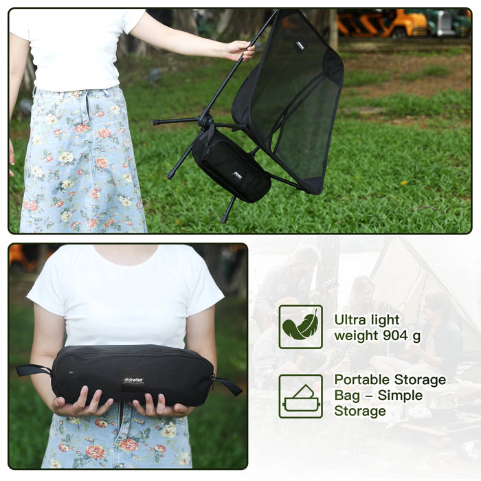 Moon Chair Breathable Outdoor Chair Camping Fishing Chair Mesh Material 7075 Aluminum Alloy Breathable Surface Anti Sinking