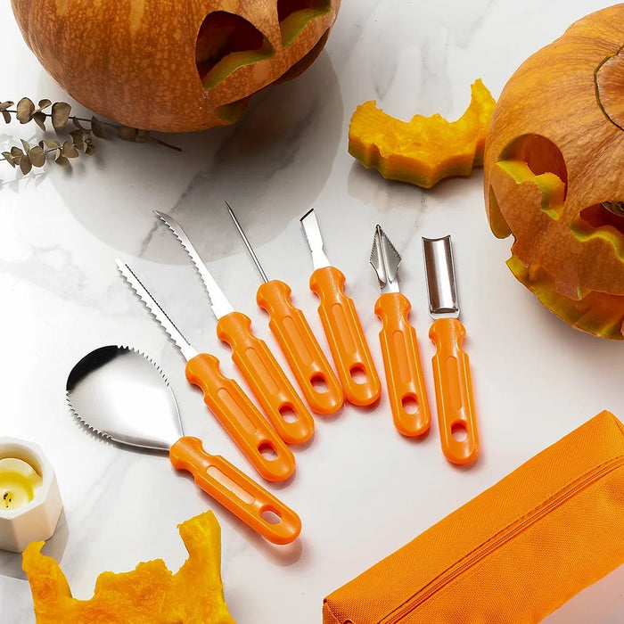 Pumpkin Carving Kit Pumpkin Cutter Tools Halloween Molds Stainless Steel Pumpkin Carver Stencils Cookie Cutter Kitchen Utensil