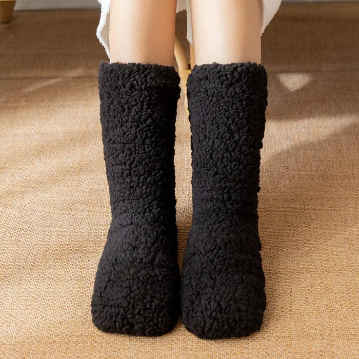 Thickened Winter Women Thermal Cashmere Socks Floor Socks Women's Carpet Home Plus Socks Velvet Sleep Socks Slippers Leg Cover