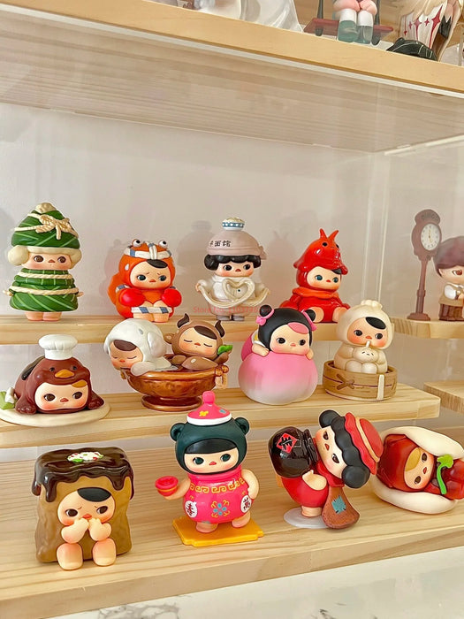 Pucky The Feast Series Gourmet Restaurant Action Figurine Kawaii Doll Toy Cartoon Model Pvc Desktop Doll Toys Festival