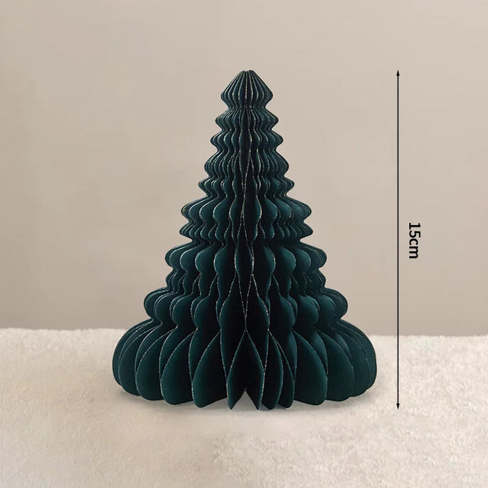 Chinese New Year Decorations Paper Honeycomb Ball Folding Christmas Tree 3D Ornament Home Wedding Decoration Desktop Ornament