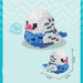 Blue and white spotted budgie micro block figure