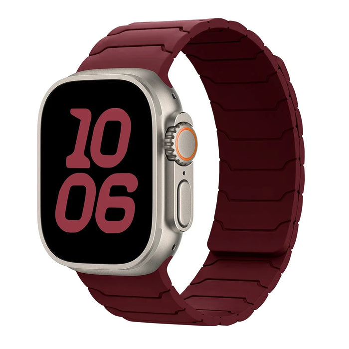Strap For Apple Watch ultra 2 Band 49mm 45mm 44mm 40mm 42mm 46mm 41mm 38mm Magnetic Silicone Bracelet IWatch Series 10 SE 9 8 7