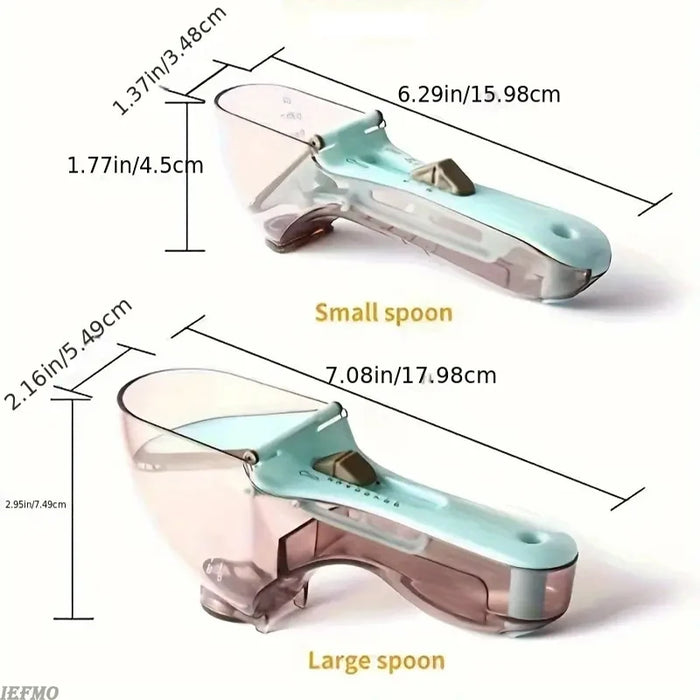 1Pc Adjustable Measuring Cup And Measuring Spoon Plastic Spoon Measuring Cup With Handle For Dry And Liquid Kitchen Tool