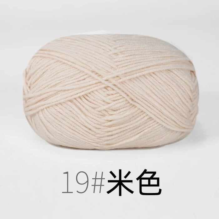 Organic Cotton Yarn 4ply Baby Milk Knitted Yarn For Craft Sweater Hat Dolls Scarves 1 Ball 50g Soft Wool Crochet Yarn Wholesale