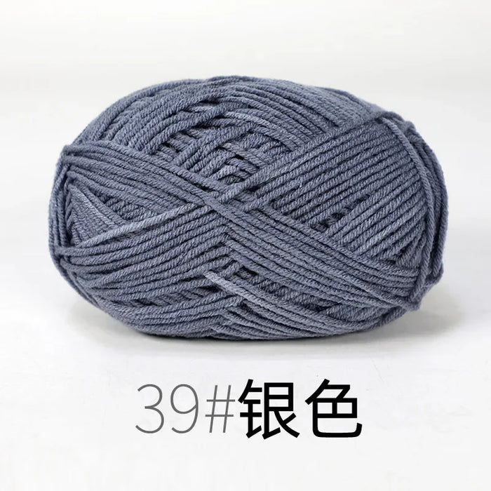 Organic Cotton Yarn 4ply Baby Milk Knitted Yarn For Craft Sweater Hat Dolls Scarves 1 Ball 50g Soft Wool Crochet Yarn Wholesale