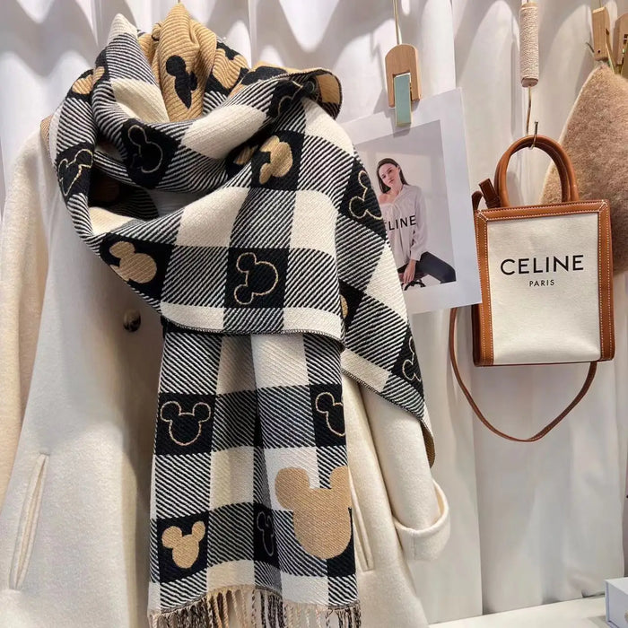 2025 Luxury Winter Cashmere Scarf Women New Design Warm Pashmina Long Tassel Scarves Female Print Shawl Thick Foulard Bufanda