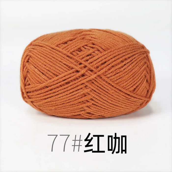 Organic Cotton Yarn 4ply Baby Milk Knitted Yarn For Craft Sweater Hat Dolls Scarves 1 Ball 50g Soft Wool Crochet Yarn Wholesale