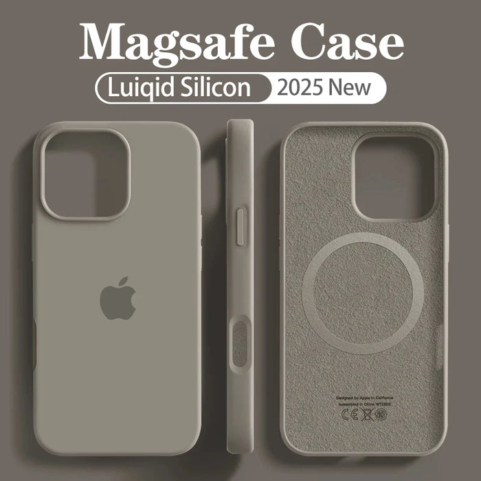 Original Liquid Silicone Magsafe Case for Apple iPhone 17 13 15 16 14 Pro Max Wireless Charging 12 15 16 17 Magnetic Soft Cover