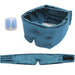 Blue contoured sleep mask with earplugs
