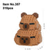 Design 357 stacked capybara pair, 310 pieces