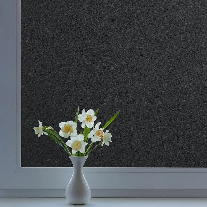 Window Film Frosted Glass Window Privacy Film No Glue Bathroom Window Privacy Film Static Cling Non-Adhesive Sun Blocking Heat