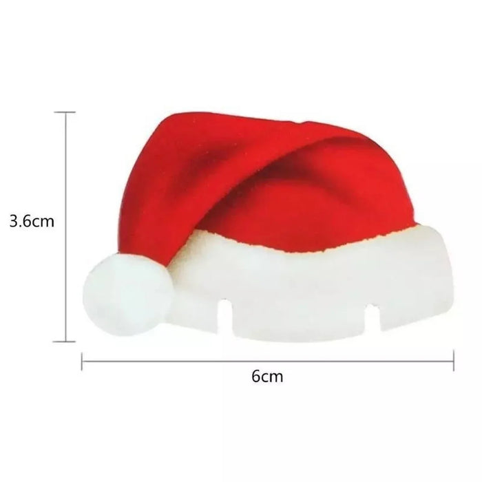 10pc/set Wine Cup Card Christmas Decor Santa Hat Glass Decor Xmas Tree