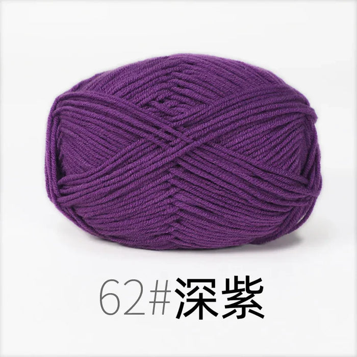 Organic Cotton Yarn 4ply Baby Milk Knitted Yarn For Craft Sweater Hat Dolls Scarves 1 Ball 50g Soft Wool Crochet Yarn Wholesale