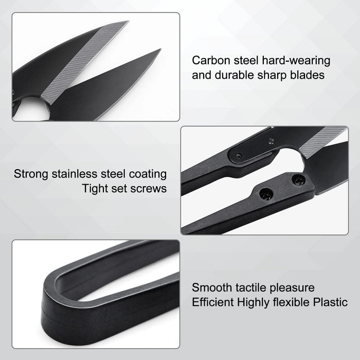 Carbon Steel Thread Snips U Shape Spring Sewing Scissors Tailoring Craft DIY Garment Manganese Steel Small Embroidery Cutter