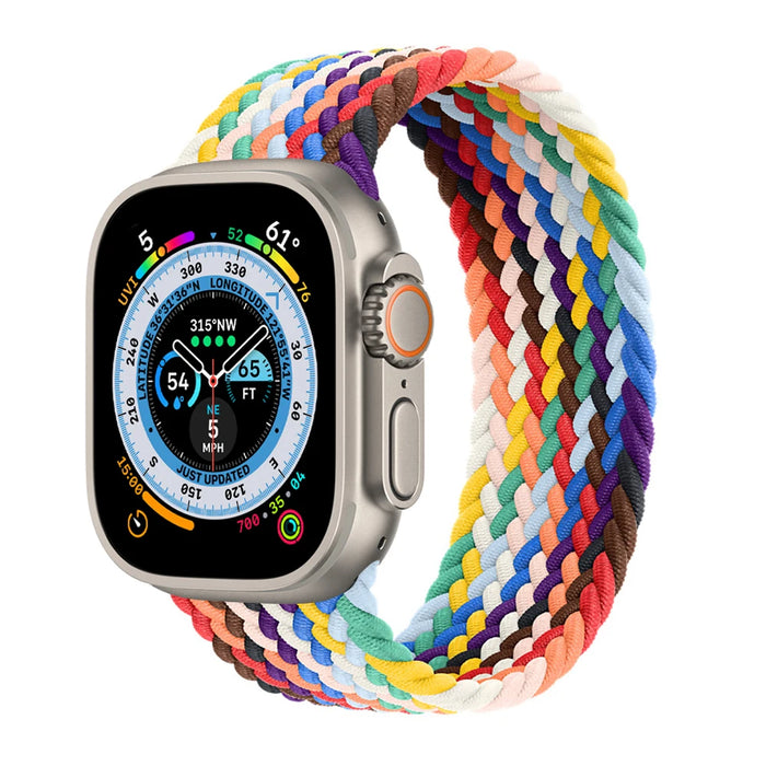 Braided Solo Loop For Apple Watch Strap 44mm 40mm 45mm 41mm 49mm 42mm 46mm Bracelet iWatch Series 10 9 SE 8 7 6 5 4 Ultra 2 Band