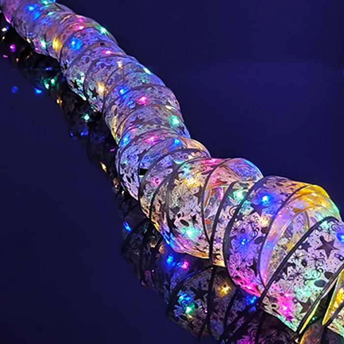 1/3/5/10M LED Christmas Tree Fairy Ribbon Lights String Navidad Christmas