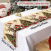 Santa Christmas table runner measuring 35 x 180 cm on a white tablecloth