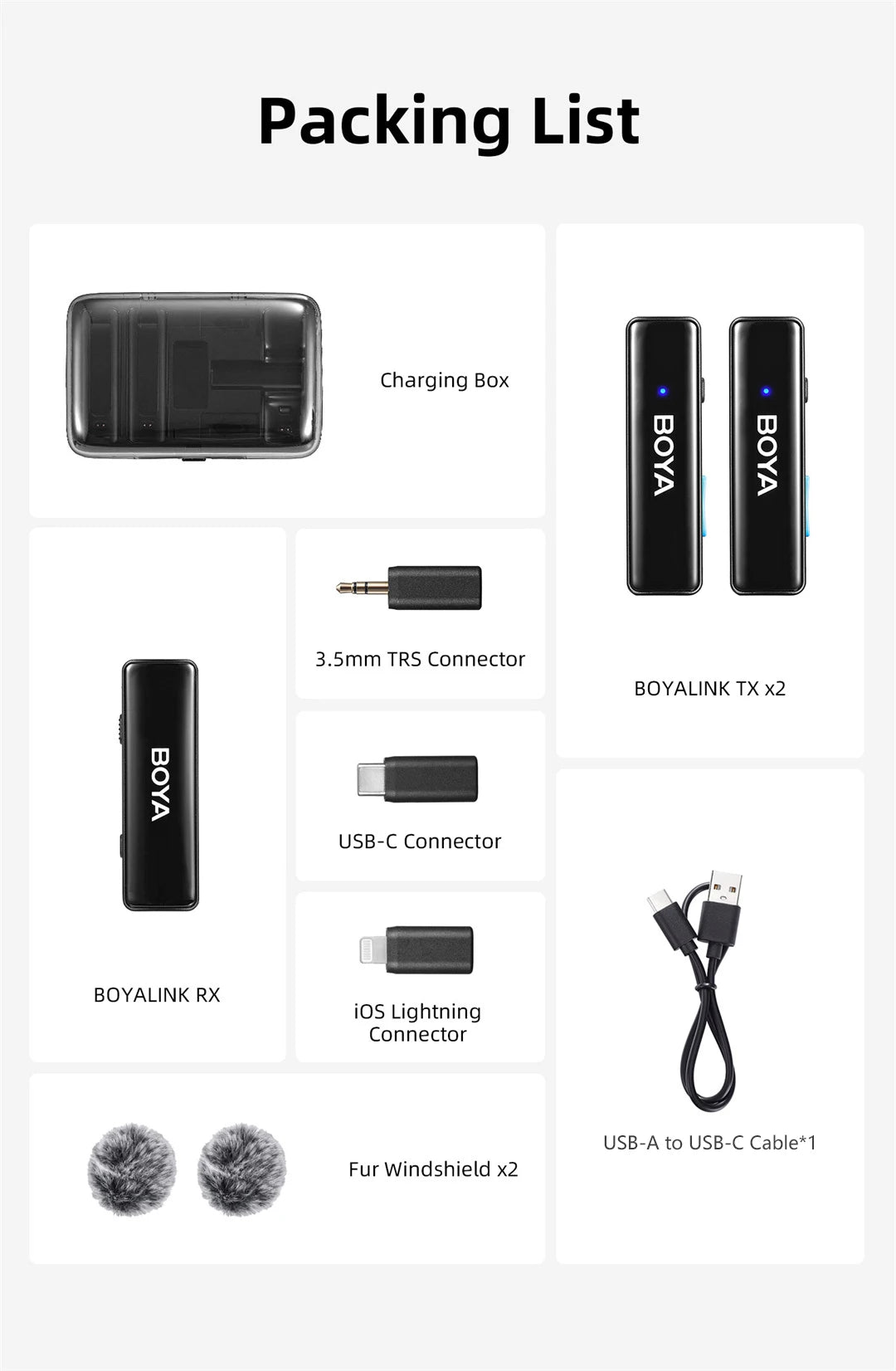 BOYA BOYALINK Wireless Lavalier Microphone for Mobile DSLRs Cameras