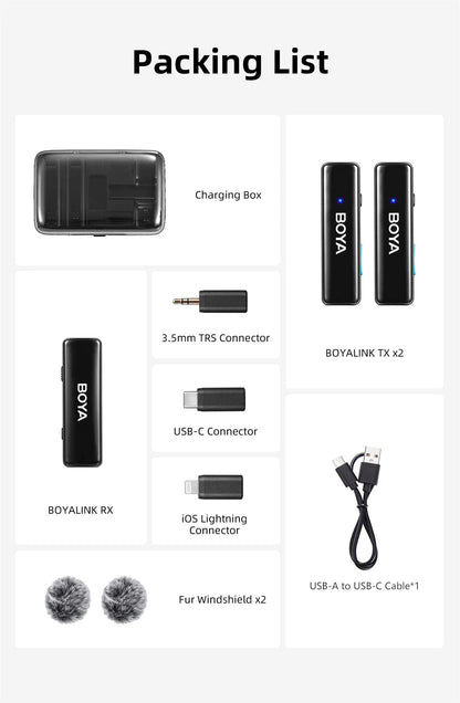 BOYA BOYALINK Wireless Lavalier Microphone for Mobile DSLRs Cameras