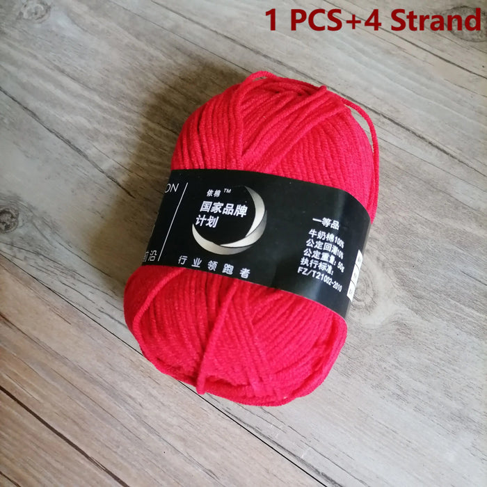 Organic Cotton Yarn 4ply Baby Milk Knitted Yarn For Craft Sweater Hat Dolls Scarves 1 Ball 50g Soft Wool Crochet Yarn Wholesale