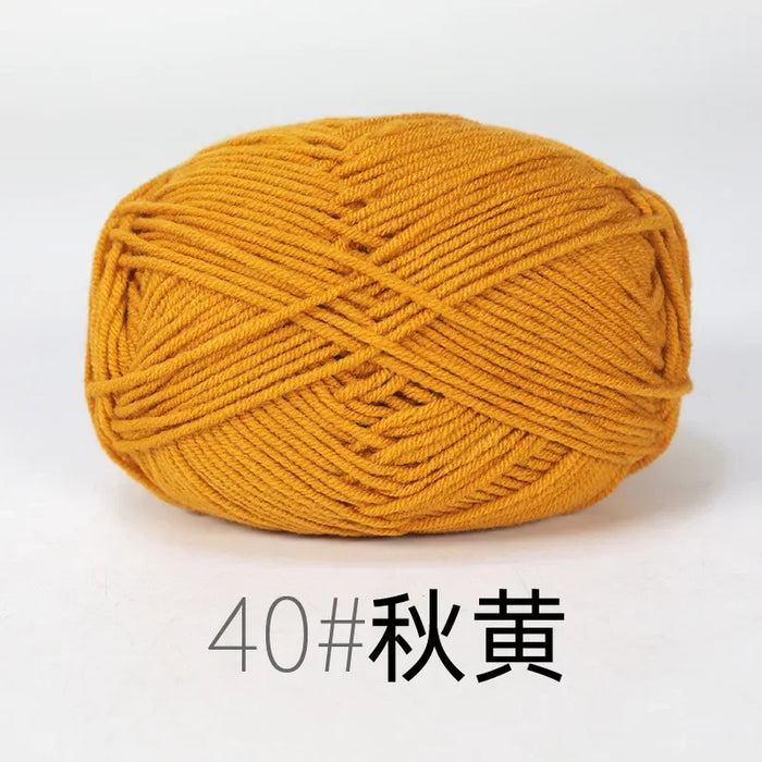 Organic Cotton Yarn 4ply Baby Milk Knitted Yarn For Craft Sweater Hat Dolls Scarves 1 Ball 50g Soft Wool Crochet Yarn Wholesale