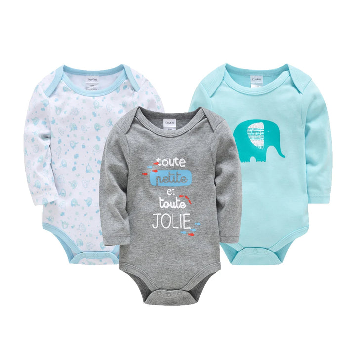 3/6 Pcs/Lot Newborn Baby Clothes Boys Cute Romper 100% Cotton Long Sleeve Bodysuit Baby Clothing Set Gift Infant Jumpsuit 0-24M