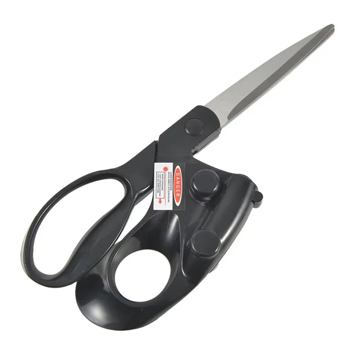 ABKO-Popular New Professional Laser Guided Scissors For Home Crafts Wrapping Gifts Fabric Sewing Cut Straight Fast Scissor