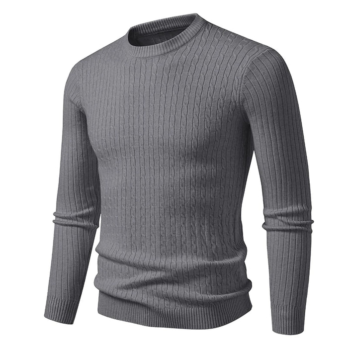 new Mens Crew Neck Sweaters Long Sleeve Lightweight Knit Dress Pullover Sweaters Casual outwear Twist Patterned Cable Sweaters