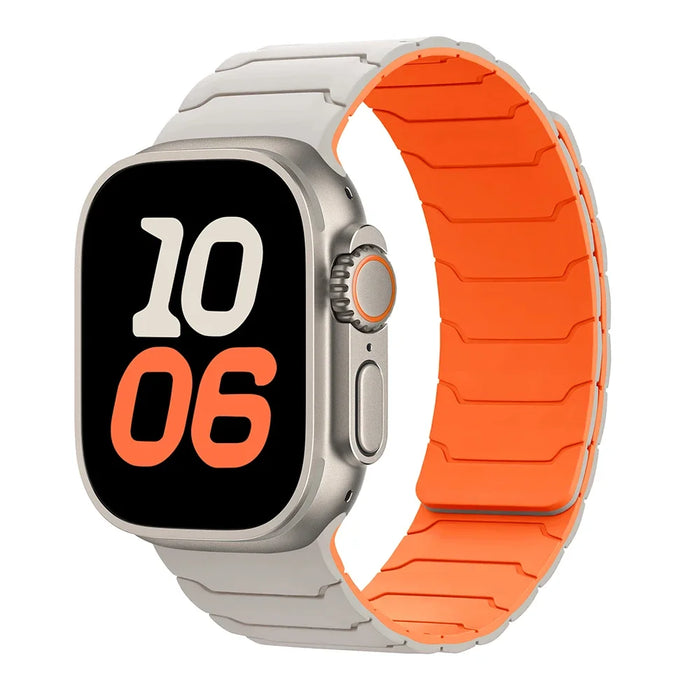 Strap For Apple Watch ultra 2 Band 49mm 45mm 44mm 40mm 42mm 46mm 41mm 38mm Magnetic Silicone Bracelet IWatch Series 10 SE 9 8 7
