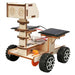 Lunar rover wooden model with an orange gear