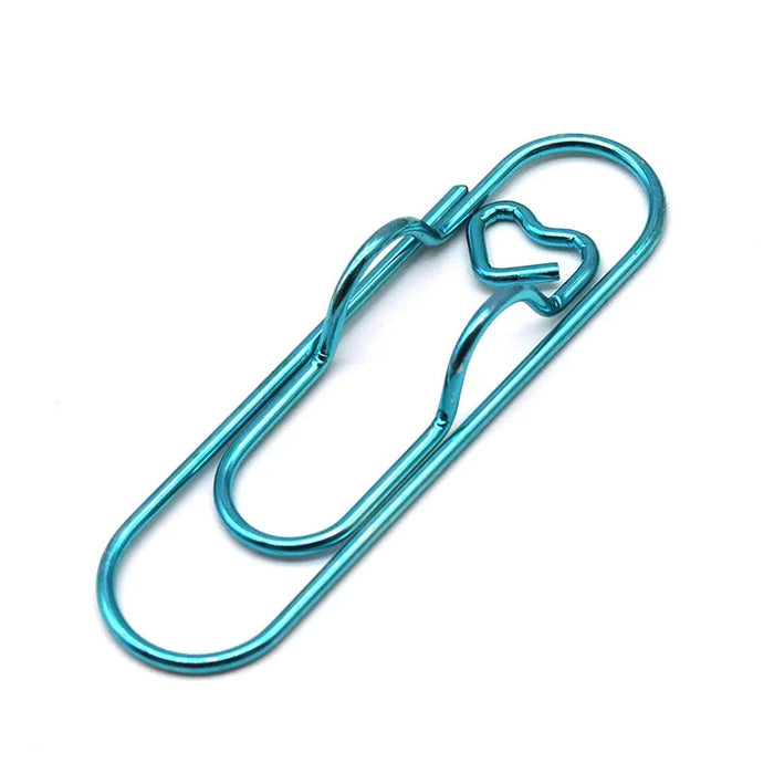 Multifunctional Metal Paper Clip with Integrated Pen Holder for Notebooks School and Office Stationery