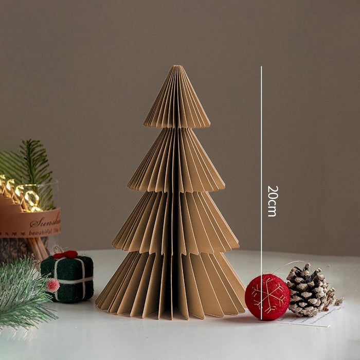 Chinese New Year Decorations Paper Honeycomb Ball Folding Christmas Tree 3D Ornament Home Wedding Decoration Desktop Ornament