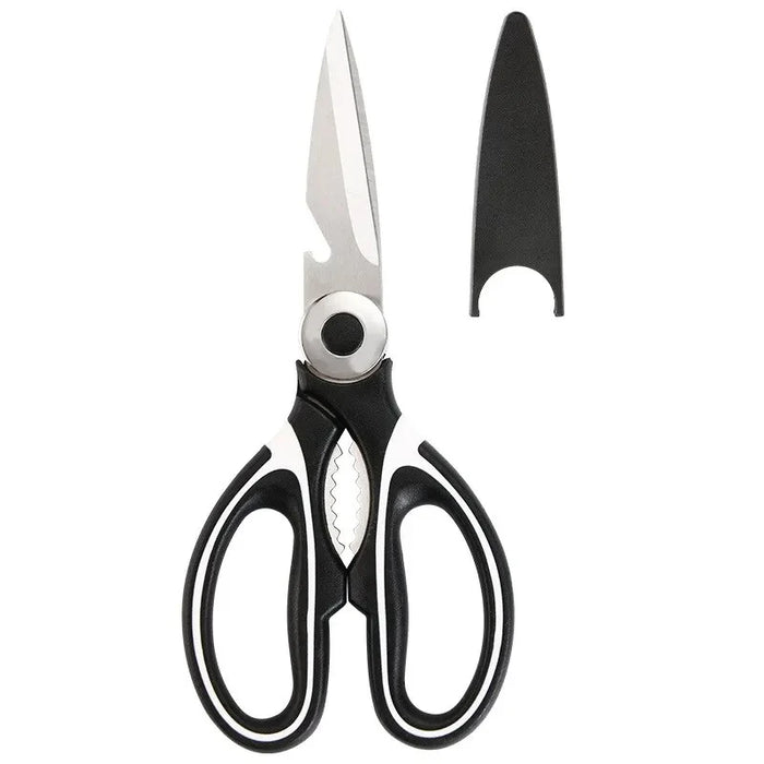Smart Kitchen Shears with Cover Gadgets Utility Heavy Duty Stainless Steel Kitchen Scissors