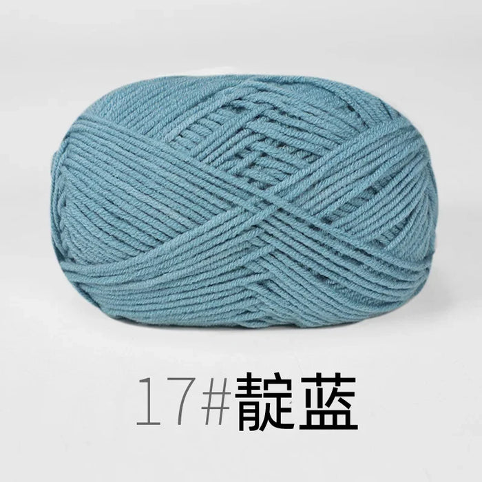 Organic Cotton Yarn 4ply Baby Milk Knitted Yarn For Craft Sweater Hat Dolls Scarves 1 Ball 50g Soft Wool Crochet Yarn Wholesale