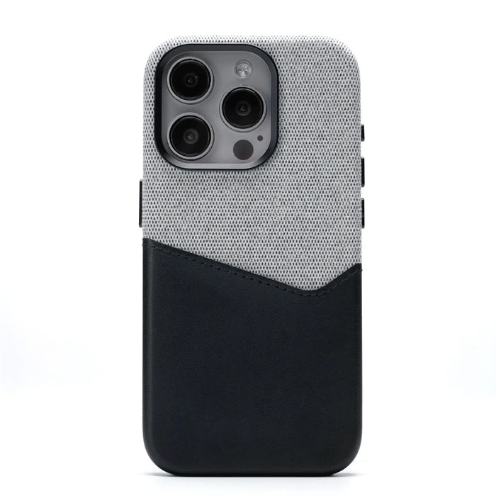 Hit Color Business Card Pocket PU Leather Magnetic Case For iPhone 17 Air 16 15 Pro Max 13 14 12 MagSafe Wireless Charging Cover