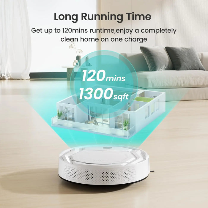 Lefant M210 Pro Robot Vacuum Cleaner, 2200Pa Powerful Suction, 120 Mins Runtime, Automatic Self-Charging,Wi-Fi/App/Alexa Control