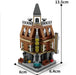Brown gothic café building block model, 13.5 cm tall