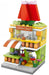 Flower shop building block model with red tulip roof