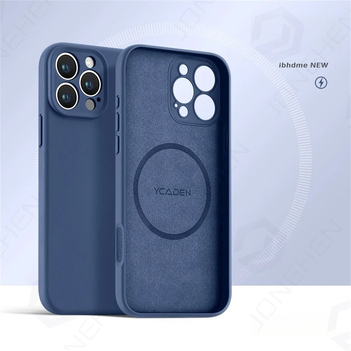 For Magsafe Liquid Silicone Original Case For iPhone 16 15 14 Plus 13 12 17 18 Pro Max Magnetic Wireless Charge Shockproof Cover