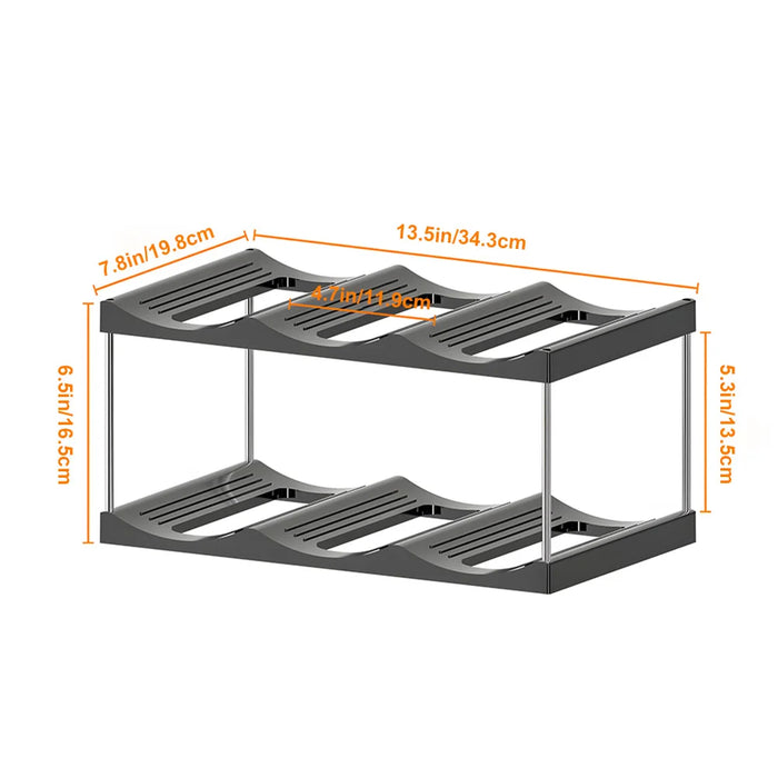 Multilayer Water Bottle Organizer For Stanley Tumbler Organizer Cabinet Stackable Wine Rack Beverage Thermos Storage shelf