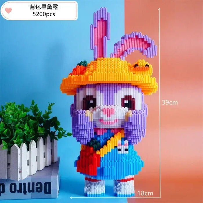Cute Rabbit Building Block Toy Small Particle Brick Diy Children's Assembly Toy 3D Model Decorations Kids Gift