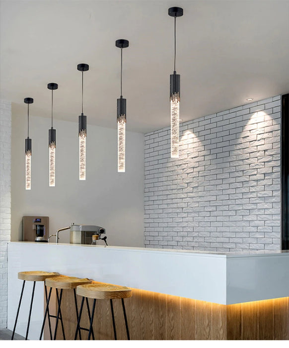 Modern Luxury Crystal Pendant Lamps Home Decor Bedside Hanging Light