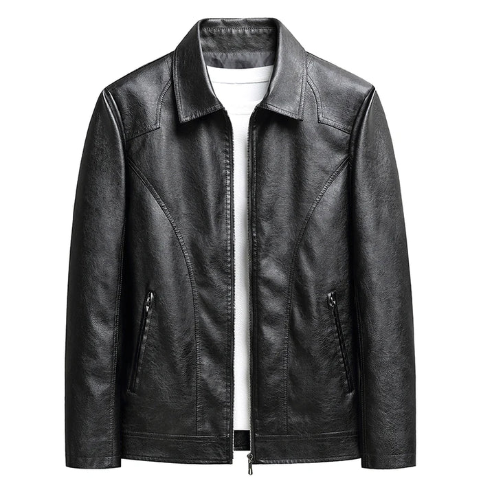 Men's faux leather jacket, Black