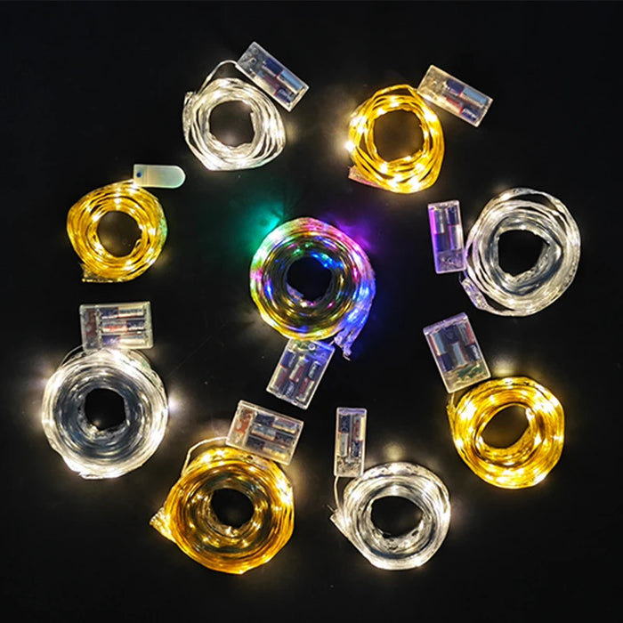 1/3/5/10M LED Christmas Tree Fairy Ribbon Lights String Navidad Christmas