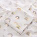 Muslin swaddle blanket with rainbow print