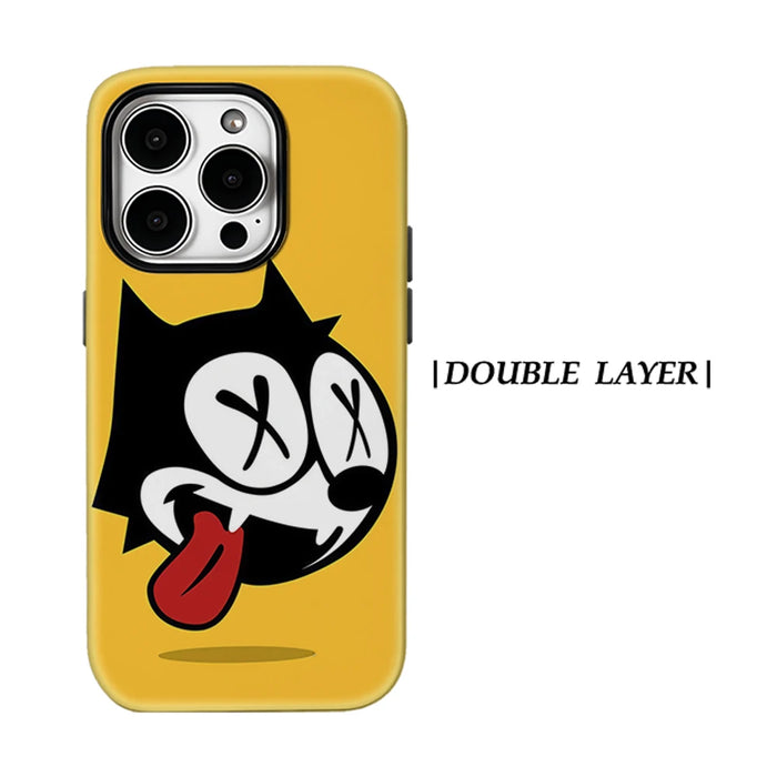 Cartoon f-Felix the Cat Phone Case For Magnetic Phone Case for IPhone 17 16 15 14 13 Pro Max Plus Single Double-layer tough Case